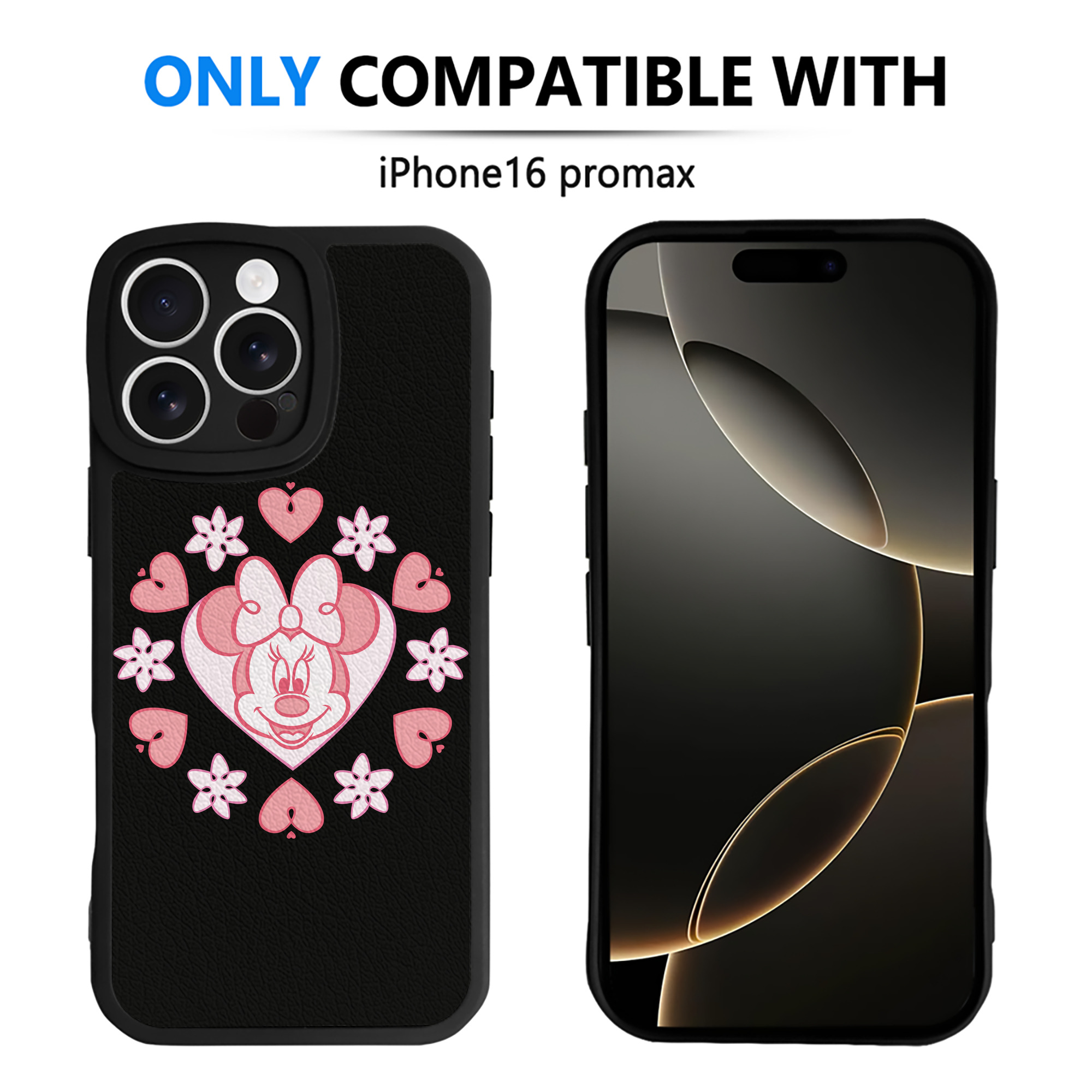 （画像用） ミッキーマウス Mickey Mouse 【iPhone 16シリーズ対応】シリコンスマホケース（レザー調） 材質：シリコン